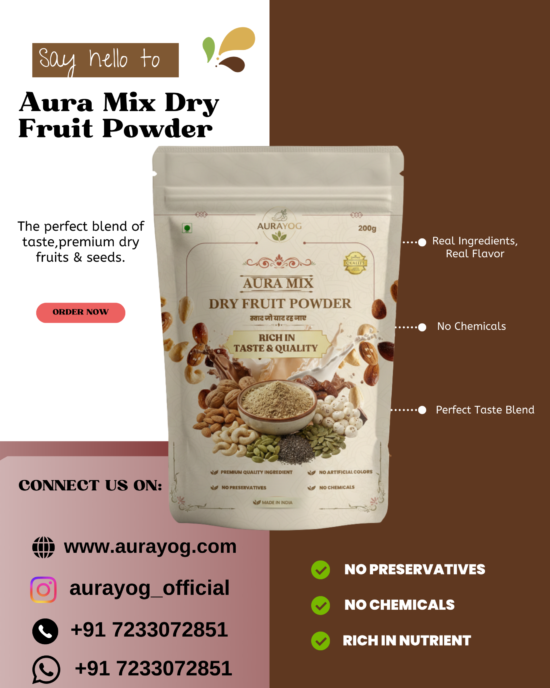 Aura Mix Dry Fruit Powder by AuraYog – Healthy & Nutritious Blend