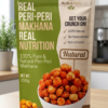 Spicy peri peri makhana in a bowl, crispy roasted fox nuts snack